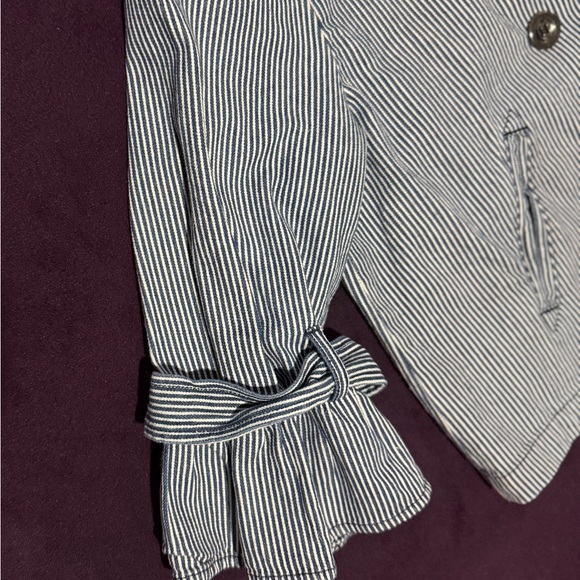 Ruby Rd. Navy and White Striped Jacket - Picture 7 of 7